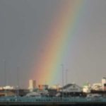 虹を撮影した
